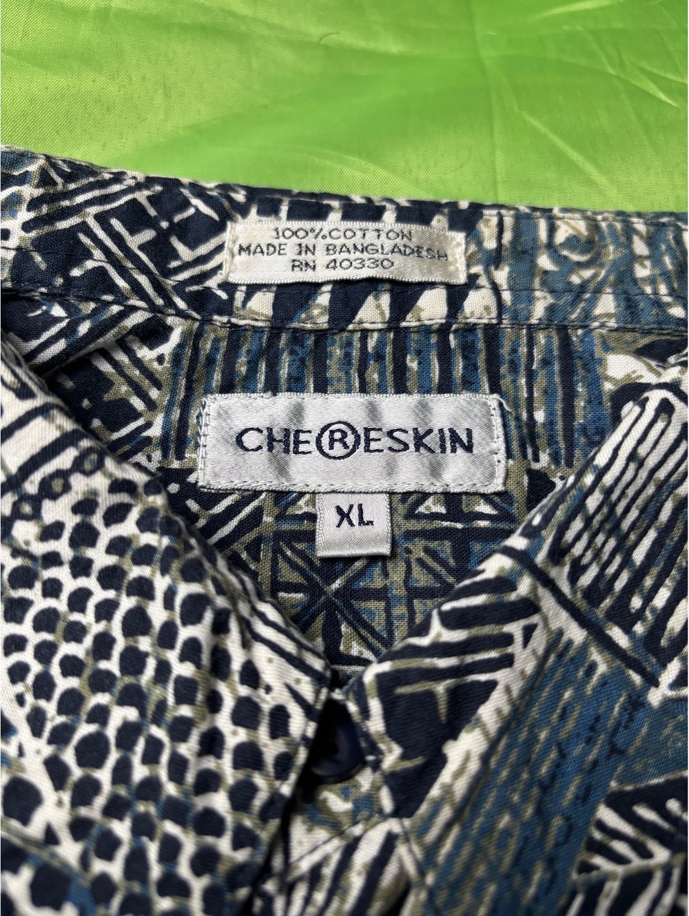Chereskin XL 90s Y2K Abstract Geometric Print Shirt